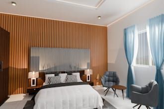 design and render beautiful living room interiors