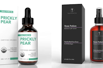 design cosmetic and skincare product labels and packaging