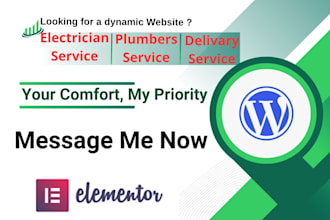 build a professional electrician, plumber, or delivery service website
