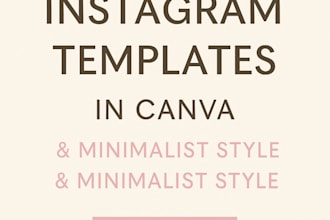 design aesthetic instagram tamplates in canava pastel and minimalist stayl