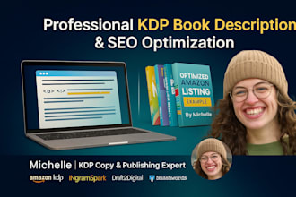 write SEO amazon KDP book descriptions and book blurb that rank and sell