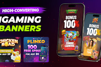create high converting igaming banners and ad creatives