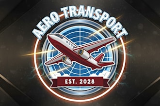 design outstanding airplane logo in illustrator
