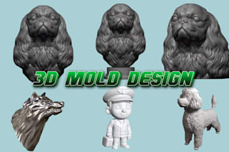custom silicon mold design, plastic mold, injection cutter clay, print ready stl