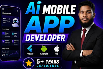 provide ai mobile app development service for android and ios with flutter