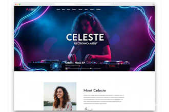 design music website or dj website using wix website squarespace website duda
