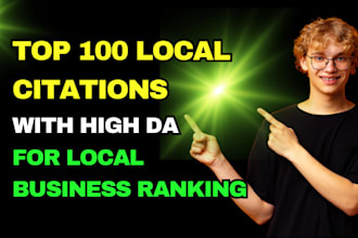 build local citations and directory listings upto 100 for local SEO