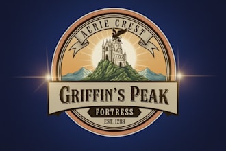design high quality castle logo with free source files