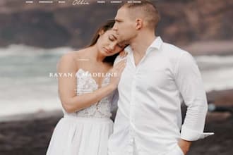 design redesign wix photography website wedding website event planner website