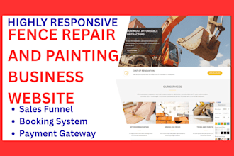 build a high converting fence repair and painting business website