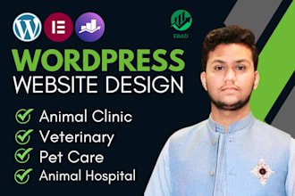 design animal clinic, pet care and veterinary hospital website