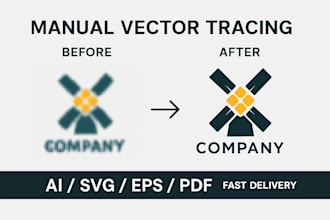 vectorize or redraw your logo to high quality svg or ai
