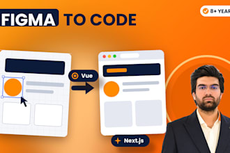 convert figma to responsive vue, nuxt, react or nextjs code