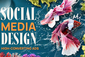design high converting static ads and meta ads creative