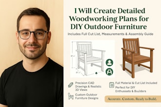create detailed woodworking plans for DIY outdoor furniture with full cut list