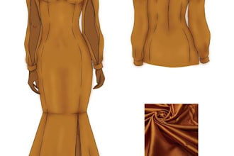 idealizo e desenho roupas de festa