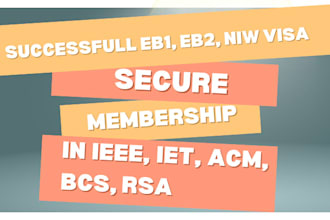 secure eb1 membership in ieee, iet, bcs, rsa for eb1 visa