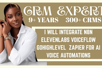 integrate n8n elevenlabs voiceflow gohighlevel  zapier for ai voice automations