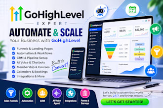 gohighlevel website and sales funnel go highlevel landing page automation