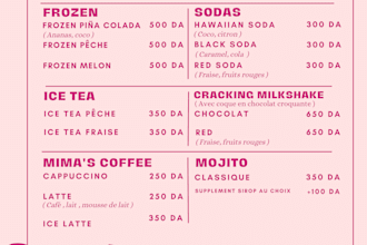 do a conception for banner or menu  or viste card