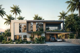design your house architecture with 3d exterior and landscape visualization