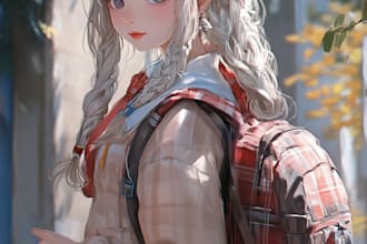 draw a character sheet in anime style