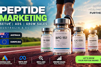 setup peptide marketing, peptides google ads for peptides website peptide SEO
