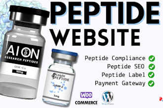 design high ranking peptide supplement website, peptide website SEO sarms
