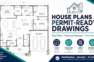 create permit ready house floor plans architectural drawings structural drawing