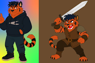 draw furry character reference sheet, furry art, sfw fursona, ych furry stickers