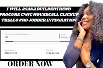 asana buildertrend procure cmic housecall clickup trello pro jobber integration