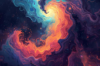 draw a digital abstract art illustration