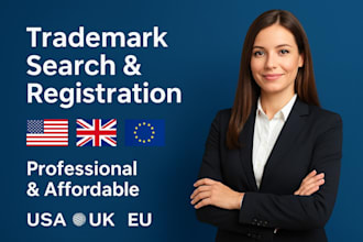 trademark search, file trademark registration in USA, UK, eu and wipo