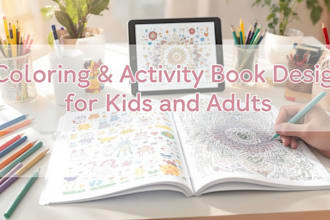 design coloring and activity books for kids and adults