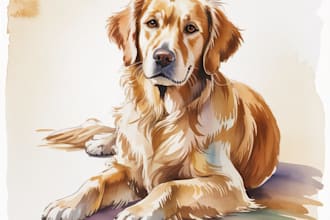 create a custom watercolor pet portrait or pet painting