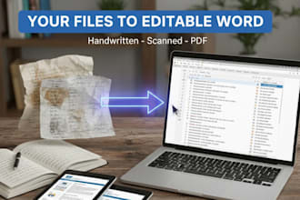 convert your handwriten, scanned, pdf documents to word
