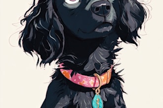 draw disney pet portrait