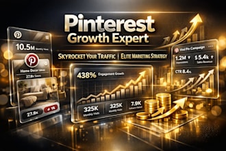 be your pinterest marketing manager for organic growth and traffic boost