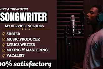 be expert male singer songwriter sing chorus for rock rnb pop and all genres