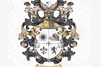 design vintage bird coat of arms logo