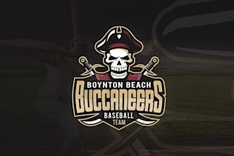 design high quality college baseball team logo