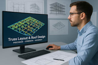 provide truss layout and structural roof design