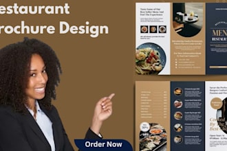 design an eye catching restaurant brochure for your business