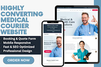 design medical courier website for hospital delivery services