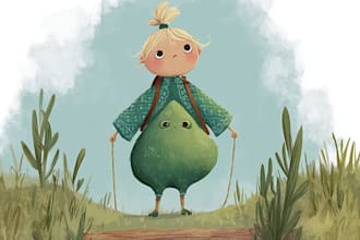 draw simple, cute and funny cartoon