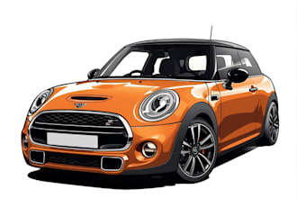 draw detail vector illustration of your car or vehicle