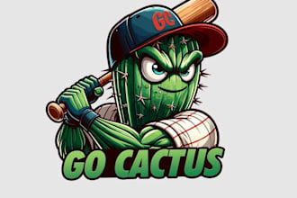 design high quality esport cactus logo