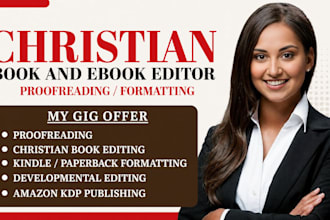 christian book editing proofreading formatting devotional journal memoir editor