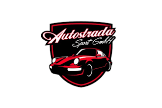design perfect vintage logo for old porsche car reseller