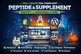 design peptide nutraceutical supplement shopify woocommerce
